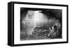 Bottom of a Pit Shaft in a Coal Mine with a Train of Loaded Wagons, 1860-null-Framed Stretched Canvas