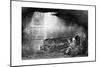 Bottom of a Pit Shaft in a Coal Mine with a Train of Loaded Wagons, 1860-null-Mounted Giclee Print