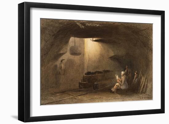 Bottom of the Shaft, Walbottle Colliery-Thomas H. Hair-Framed Giclee Print