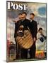 "Bottom of the Sixth"  (Three Umpires) Saturday Evening Post Cover, April 23,1949-Norman Rockwell-Mounted Giclee Print