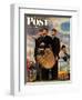 "Bottom of the Sixth"  (Three Umpires) Saturday Evening Post Cover, April 23,1949-Norman Rockwell-Framed Premium Giclee Print