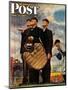 "Bottom of the Sixth"  (Three Umpires) Saturday Evening Post Cover, April 23,1949-Norman Rockwell-Mounted Premium Giclee Print