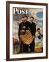 "Bottom of the Sixth"  (Three Umpires) Saturday Evening Post Cover, April 23,1949-Norman Rockwell-Framed Giclee Print