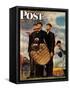 "Bottom of the Sixth"  (Three Umpires) Saturday Evening Post Cover, April 23,1949-Norman Rockwell-Framed Stretched Canvas