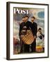 "Bottom of the Sixth"  (Three Umpires) Saturday Evening Post Cover, April 23,1949-Norman Rockwell-Framed Giclee Print