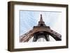 Bottom View of Eiffel Tower in Paris-vvoevale-Framed Photographic Print