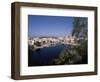 Bottomless Lake, or Lake Voulismeni in Foreground, Agios Nikolas, Crete, Greece-Robert Harding-Framed Photographic Print