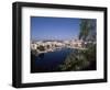 Bottomless Lake, or Lake Voulismeni in Foreground, Agios Nikolas, Crete, Greece-Robert Harding-Framed Photographic Print