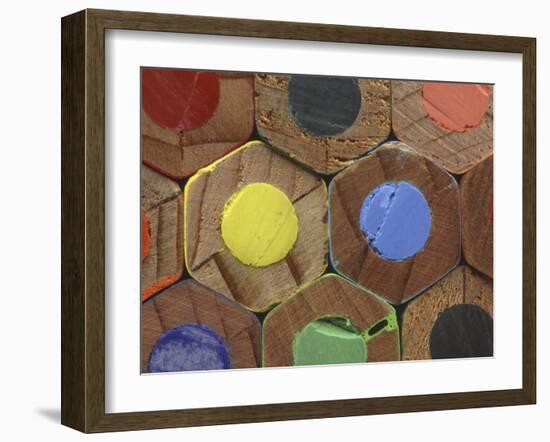 Bottoms of Colored Pencils-null-Framed Photographic Print