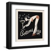 Bottoms Up-Retro Series-Framed Art Print