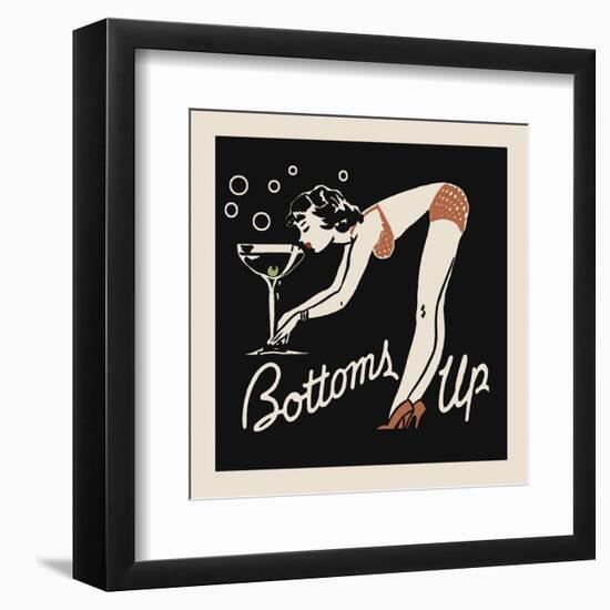 Bottoms Up-Retro Series-Framed Art Print