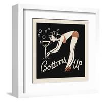Bottoms Up-Retro Series-Framed Art Print