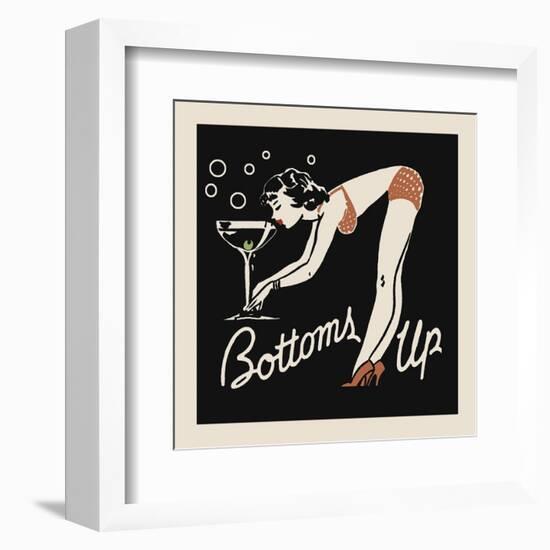 Bottoms Up-Retro Series-Framed Art Print