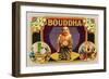 Bouddha Brand Cigar Inner Box Label, Misspelling of Buddha-Lantern Press-Framed Art Print