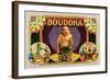 Bouddha Brand Cigar Inner Box Label, Misspelling of Buddha-Lantern Press-Framed Art Print