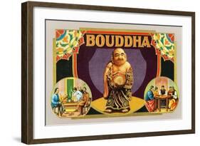 Bouddha Brand Cigar Inner Box Label, Misspelling of Buddha-Lantern Press-Framed Art Print