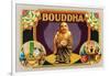 Bouddha Brand Cigar Inner Box Label, Misspelling of Buddha-Lantern Press-Framed Art Print