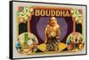 Bouddha Brand Cigar Inner Box Label, Misspelling of Buddha-Lantern Press-Framed Stretched Canvas