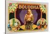 Bouddha Brand Cigar Inner Box Label, Misspelling of Buddha-Lantern Press-Stretched Canvas