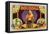 Bouddha Brand Cigar Inner Box Label, Misspelling of Buddha-Lantern Press-Framed Stretched Canvas