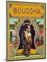 Bouddha Brand Cigar Outer Box Label, Misspelling of Buddha-Lantern Press-Mounted Art Print