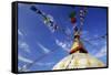 Boudha (Bodhnath) (Boudhanath) Tibetan Stupa in Kathmandu, UNESCO World Heritage Site, Nepal, Asia-Simon Montgomery-Framed Stretched Canvas