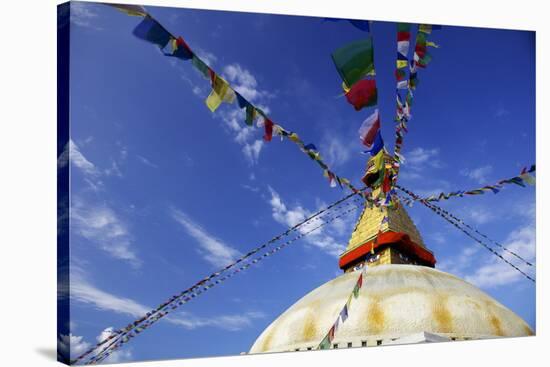 Boudha (Bodhnath) (Boudhanath) Tibetan Stupa in Kathmandu, UNESCO World Heritage Site, Nepal, Asia-Simon Montgomery-Stretched Canvas