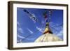 Boudha (Bodhnath) (Boudhanath) Tibetan Stupa in Kathmandu, UNESCO World Heritage Site, Nepal, Asia-Simon Montgomery-Framed Photographic Print