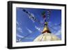 Boudha (Bodhnath) (Boudhanath) Tibetan Stupa in Kathmandu, UNESCO World Heritage Site, Nepal, Asia-Simon Montgomery-Framed Photographic Print