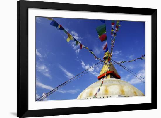 Boudha (Bodhnath) (Boudhanath) Tibetan Stupa in Kathmandu, UNESCO World Heritage Site, Nepal, Asia-Simon Montgomery-Framed Photographic Print