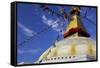 Boudha (Bodhnath) (Boudhanath) Tibetan Stupa in Kathmandu, UNESCO World Heritage Site, Nepal, Asia-Simon Montgomery-Framed Stretched Canvas