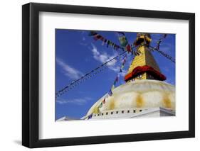 Boudha (Bodhnath) (Boudhanath) Tibetan Stupa in Kathmandu, UNESCO World Heritage Site, Nepal, Asia-Simon Montgomery-Framed Photographic Print