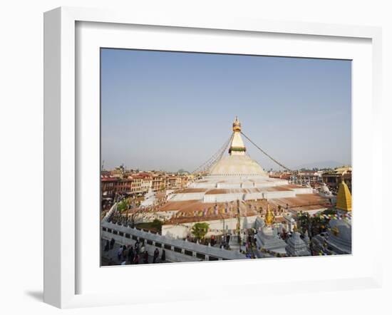 Boudha Stupa (Chorten Chempo), Boudhanath, Kathmandu, Nepal, Asia-Christian Kober-Framed Photographic Print