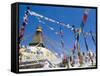 Boudhanath (Bodhnath) Stupa, Unesco World Heritage Site, Kathmandu, Nepal-Ethel Davies-Framed Stretched Canvas