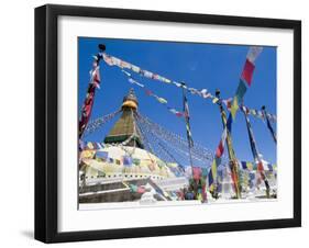 Boudhanath (Bodhnath) Stupa, Unesco World Heritage Site, Kathmandu, Nepal-Ethel Davies-Framed Photographic Print