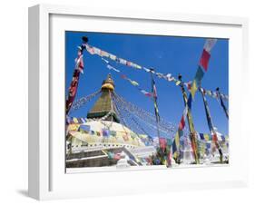 Boudhanath (Bodhnath) Stupa, Unesco World Heritage Site, Kathmandu, Nepal-Ethel Davies-Framed Photographic Print