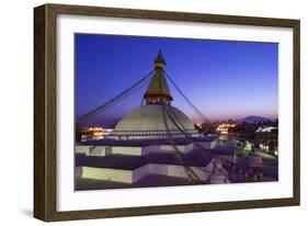 Boudhanath Stupa at Sunset, UNESCO World Heritage Site, Kathmandu, Nepal, Asia-Peter Barritt-Framed Photographic Print