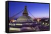 Boudhanath Stupa at Sunset, UNESCO World Heritage Site, Kathmandu, Nepal, Asia-Peter Barritt-Framed Stretched Canvas