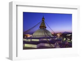 Boudhanath Stupa at Sunset, UNESCO World Heritage Site, Kathmandu, Nepal, Asia-Peter Barritt-Framed Photographic Print