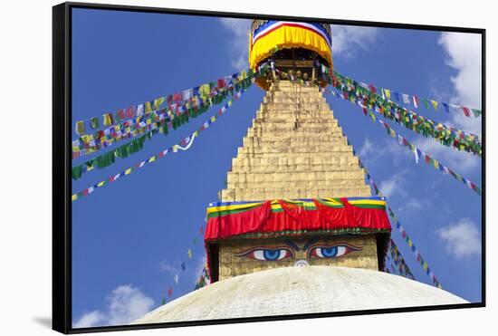 Boudhanath Stupa, Kathmandu Valley, Nepal-Peter Adams-Framed Stretched Canvas