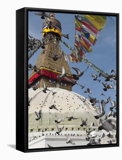 Boudhnath Stupa, One of the Holiest Buddhist Sites in Kathmandu, Nepal, Asia-Eitan Simanor-Framed Stretched Canvas