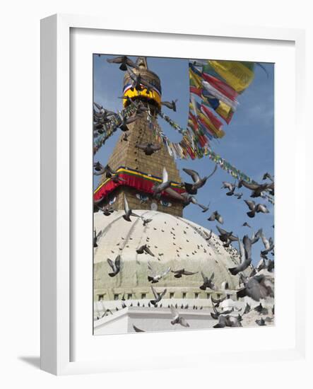 Boudhnath Stupa, One of the Holiest Buddhist Sites in Kathmandu, Nepal, Asia-Eitan Simanor-Framed Photographic Print