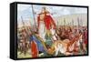 Boudicca with Her Two Daughters-George Morrow-Framed Stretched Canvas