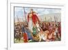 Boudicca with Her Two Daughters-George Morrow-Framed Art Print