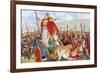 Boudicca with Her Two Daughters-George Morrow-Framed Art Print