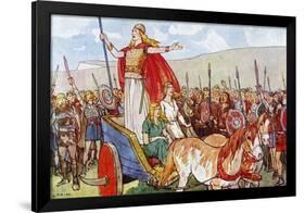 Boudicca with Her Two Daughters-George Morrow-Framed Art Print
