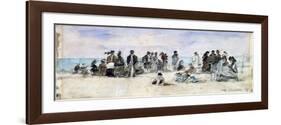Boudin: Beach Scene, 1869-Eugène Boudin-Framed Giclee Print
