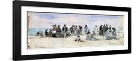 Boudin: Beach Scene, 1869-Eugène Boudin-Framed Giclee Print