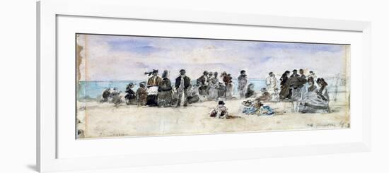 Boudin: Beach Scene, 1869-Eugène Boudin-Framed Giclee Print