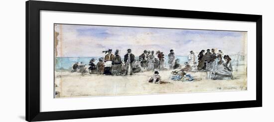 Boudin: Beach Scene, 1869-Eugène Boudin-Framed Giclee Print